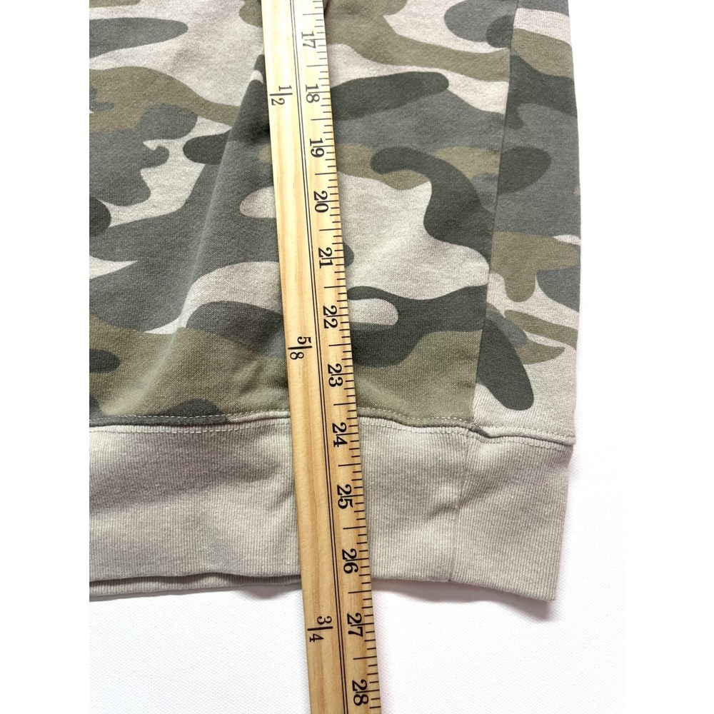 Home State Texas Camo Sweatshirt Large Green Tan Camouflage Fleece Pullover 0382 - Picture 5 of 8